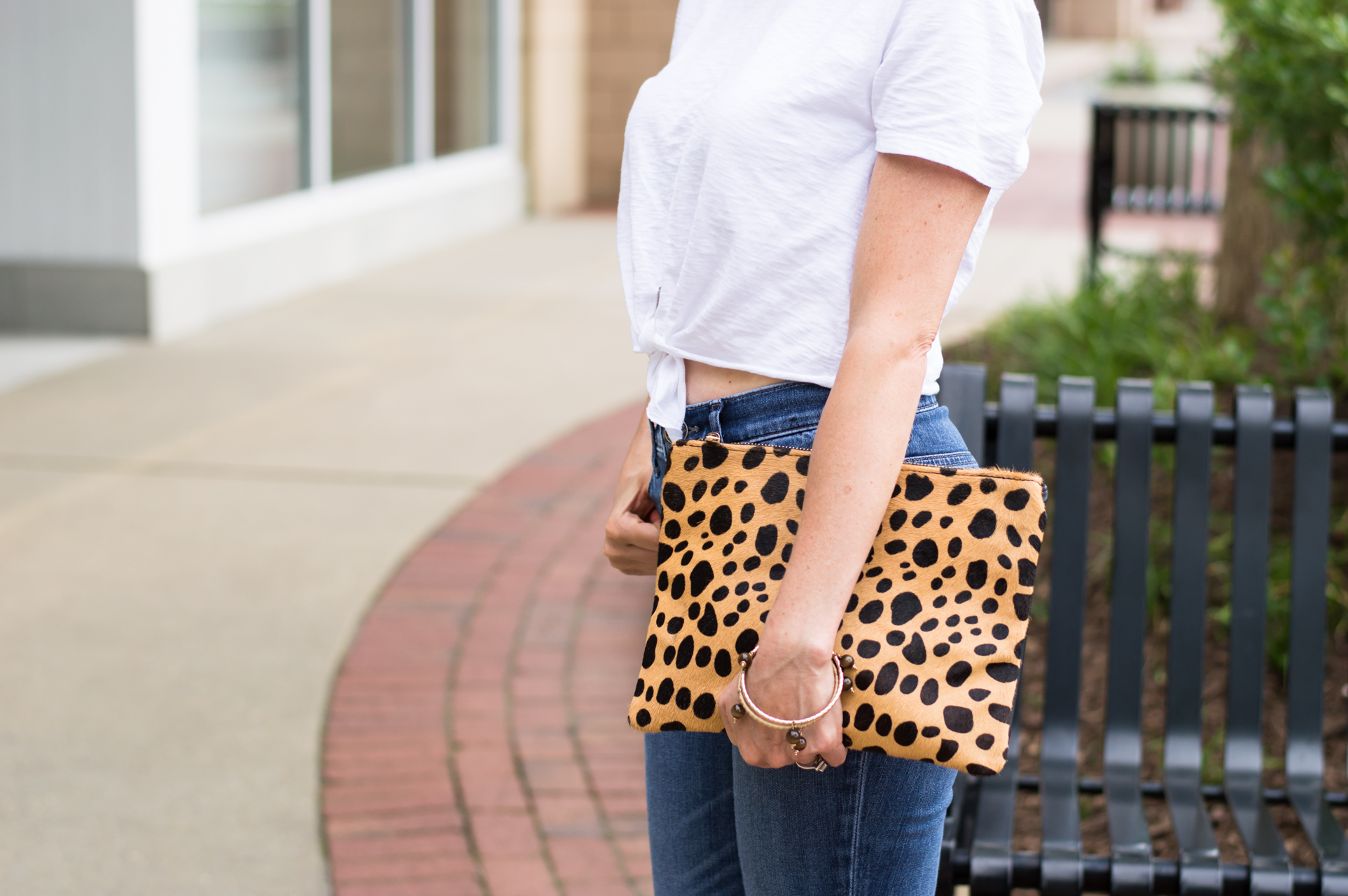Subtle POPS OF LEOPARD with this adorable BP clutch style by Erica Valentin