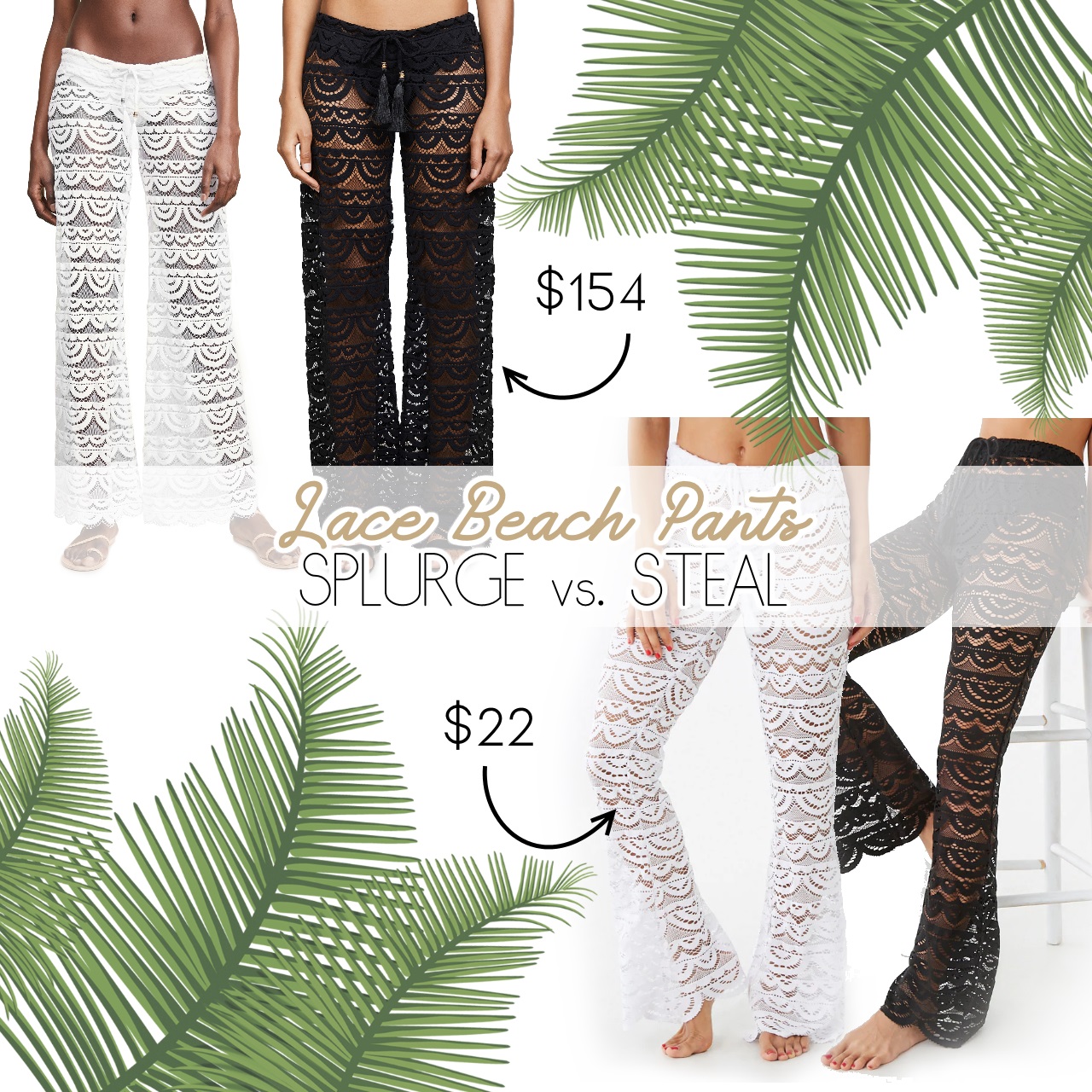  Lace pants, beach pants, what to wear to the beach, swimwear cover up pants, lease cover up pants, forever 21, Pilyq lace Beach Pants, Summer must haves, beach essentials