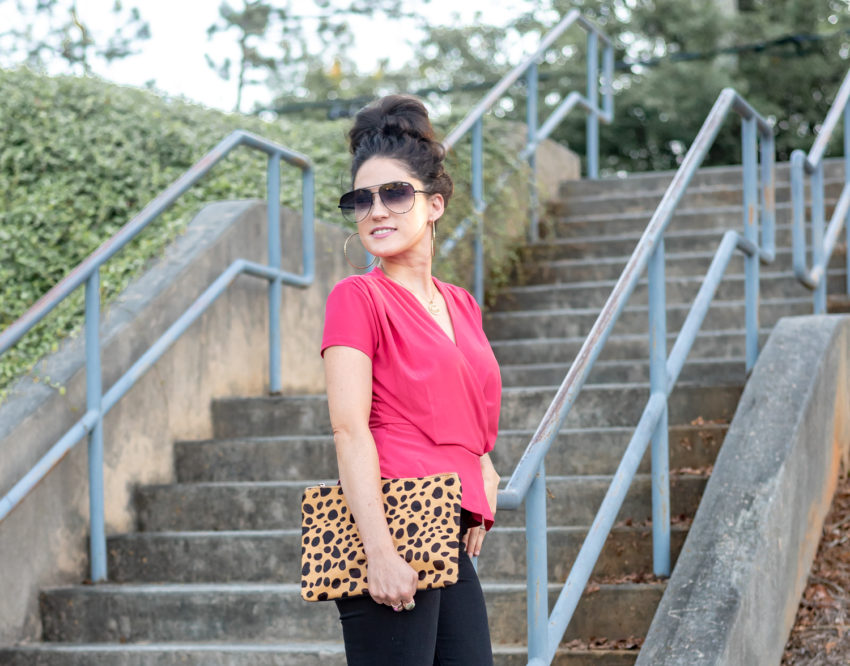 The Perfect Shade of Red and a great transitional summer to fall outfit