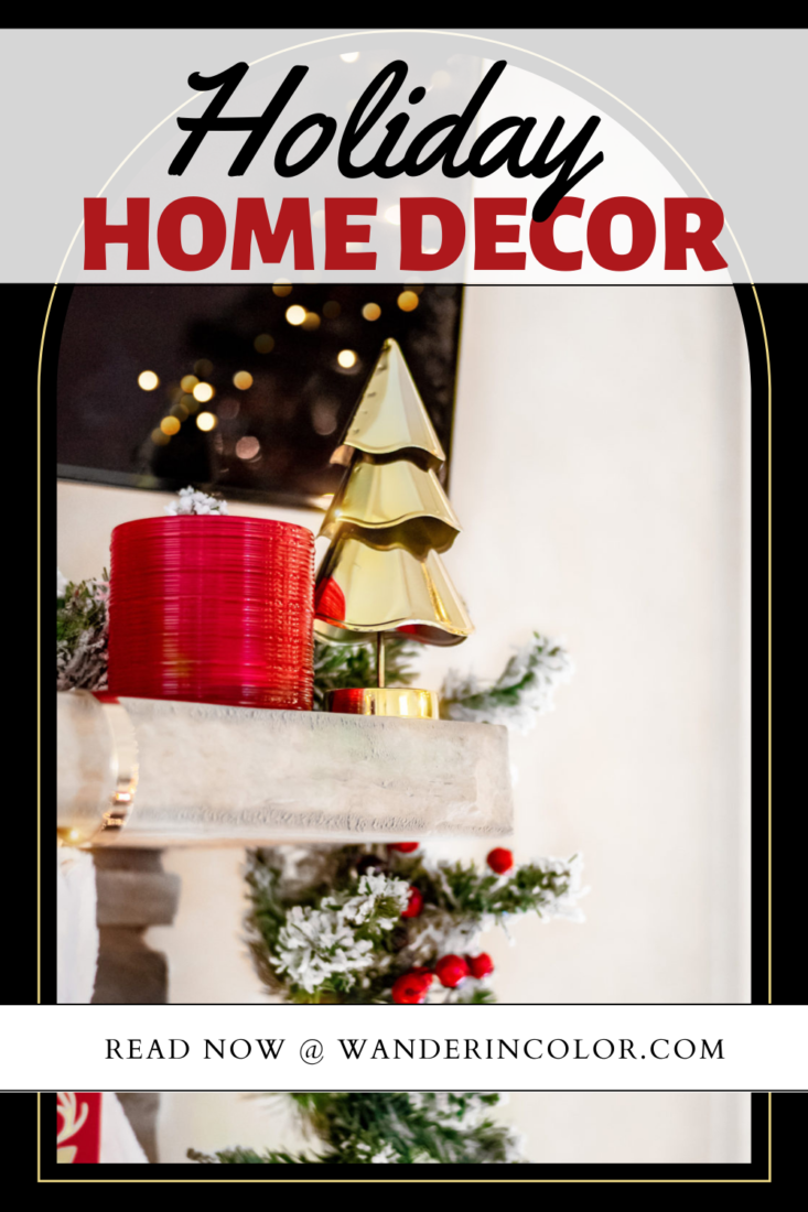 holida home decor, trasitional gold and red hchris mas home decor, how to decorate your house for christmas
